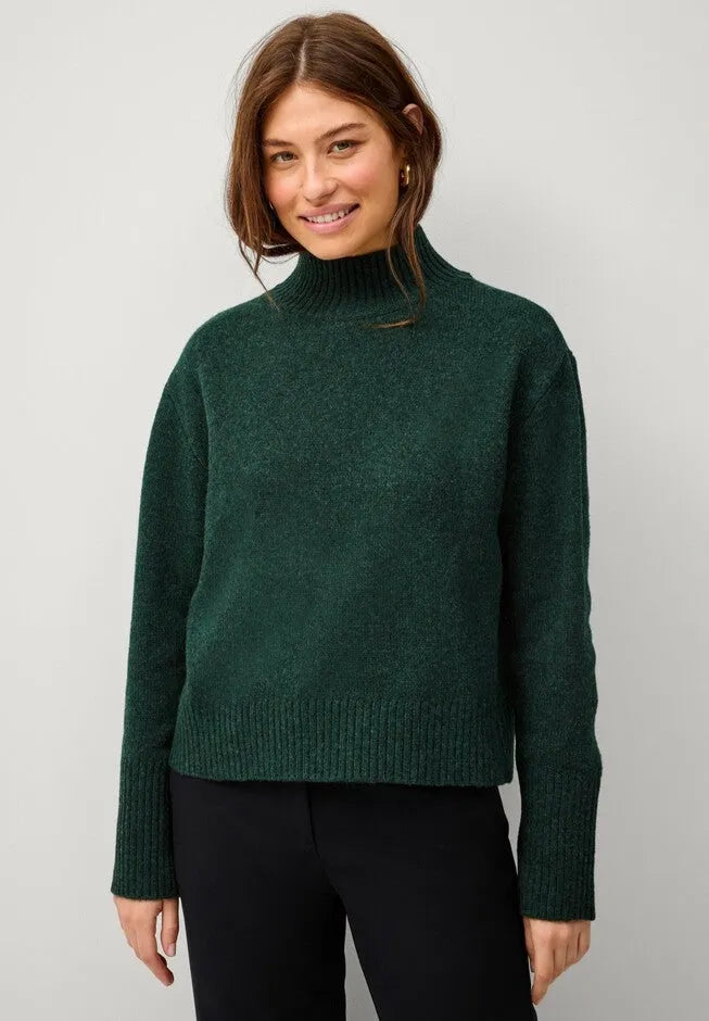 Boxy Mock Neck Pullover