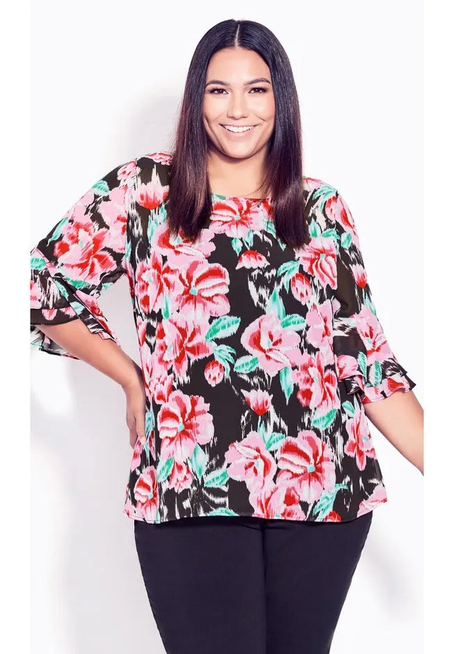 Alex Double Flutter Top