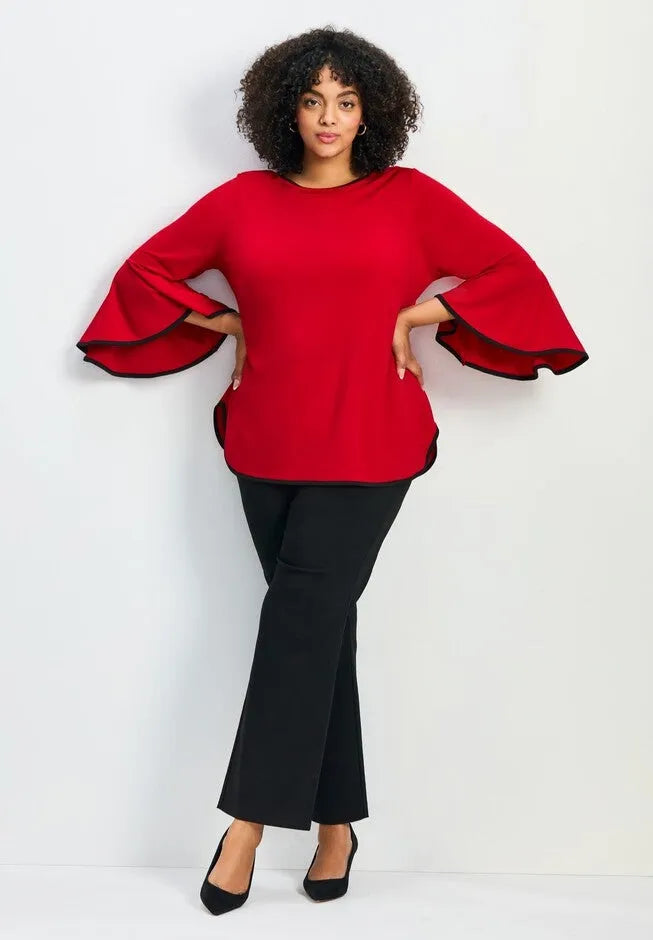 Ivana Contrast Bell Sleeve Top