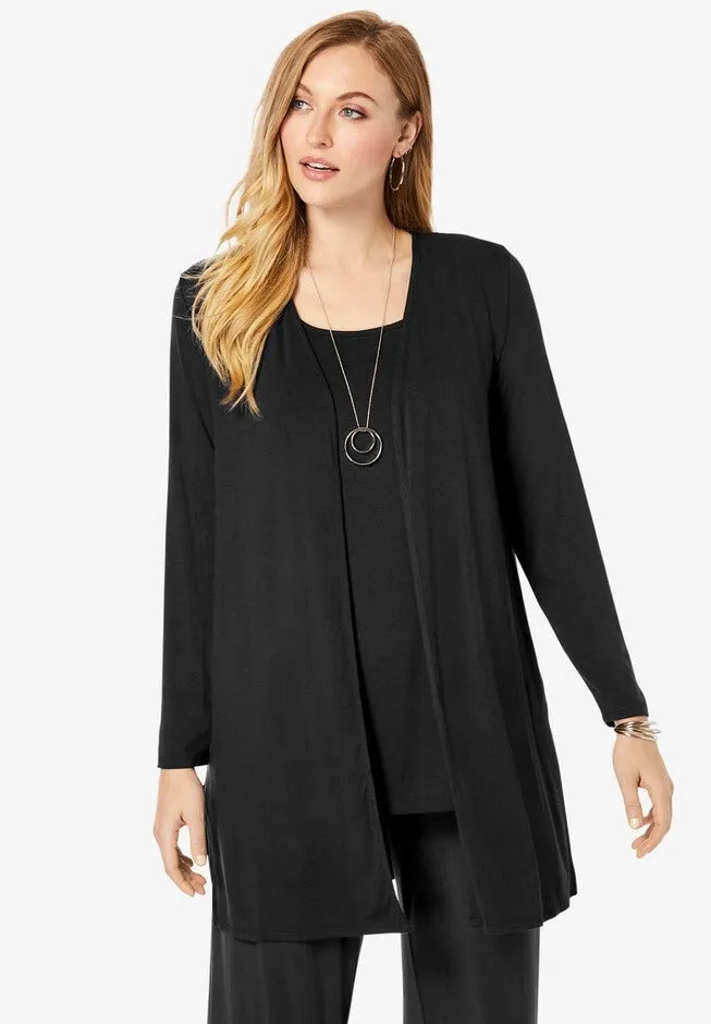 Everyday Stretch Knit Open Front Cardigan