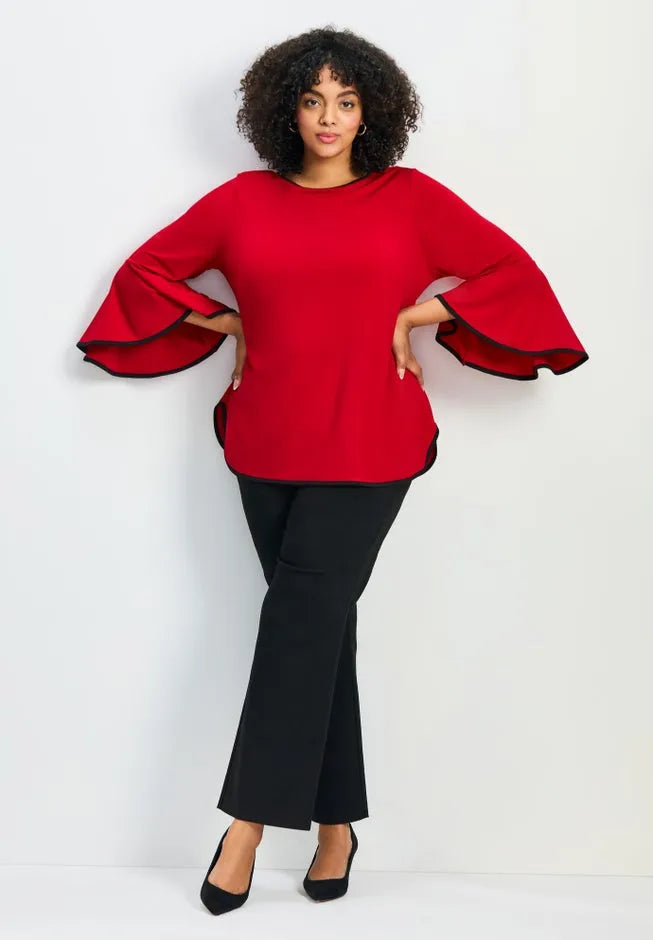 Ivana Contrast Bell Sleeve Top