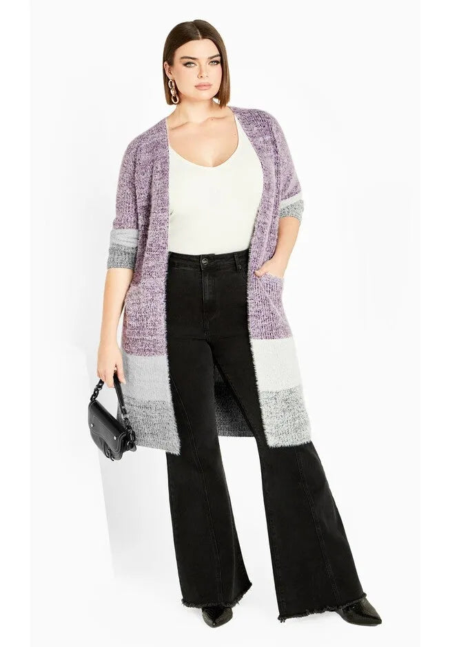 Elise Color Block Knitted Cardigan