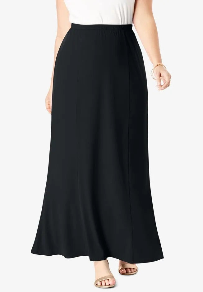 Stretch Knit Maxi Skirt