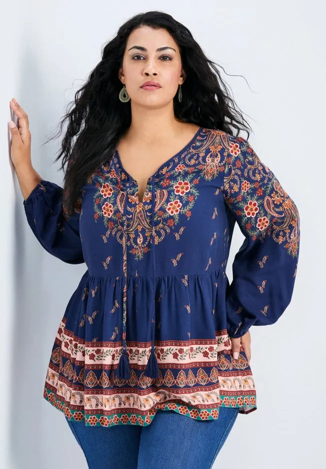 Kiani Boho Print Tunic