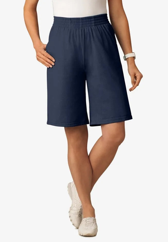 Elastic-Waist Knit Short