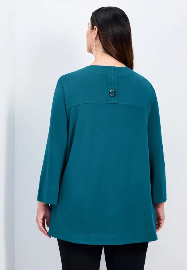 Breanna Eyelet Detail Hacci Top