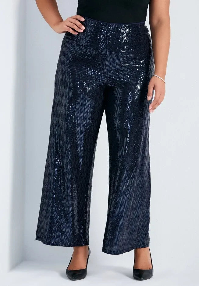 Glitz Sequin Wide Leg Pant