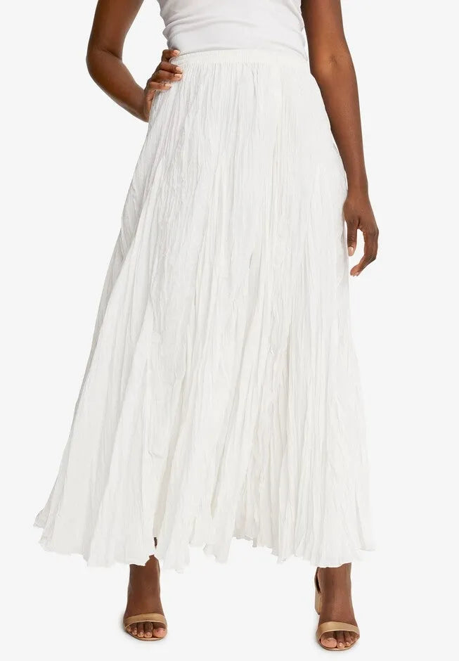Flowing Crinkled Maxi Skirt