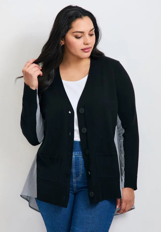 Ray Mix Media Button Thru Cardi
