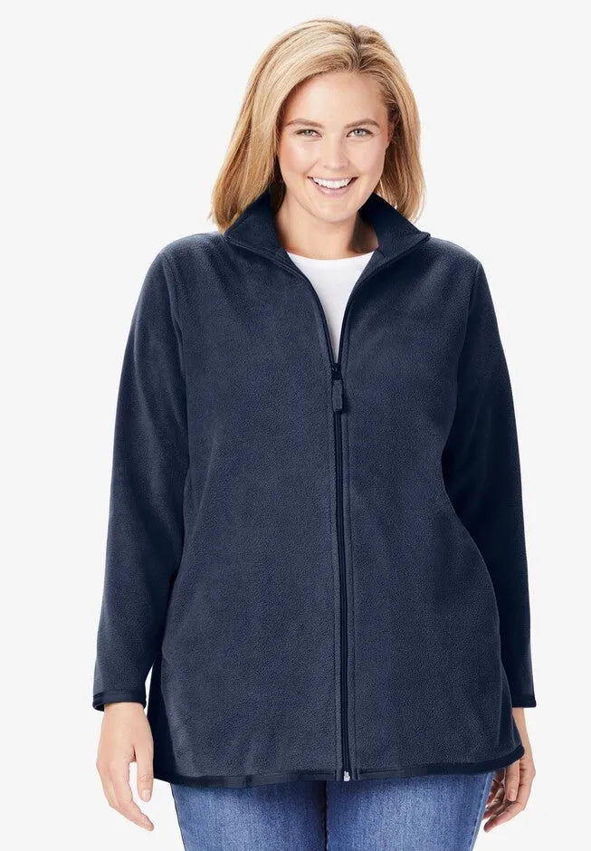 Zip-Front Microfleece Jacket