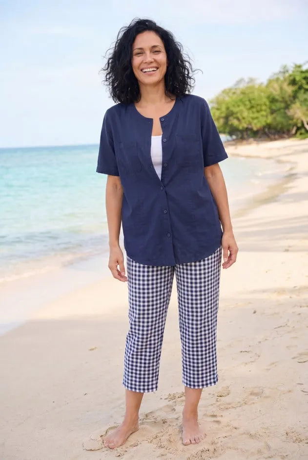 Short-Sleeve Crinkle Shirt