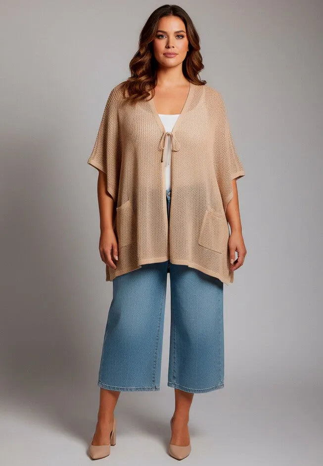 Crochet Tie Front Cardigan