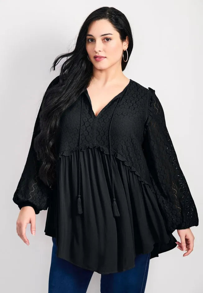 Haven Lace Yoke Top