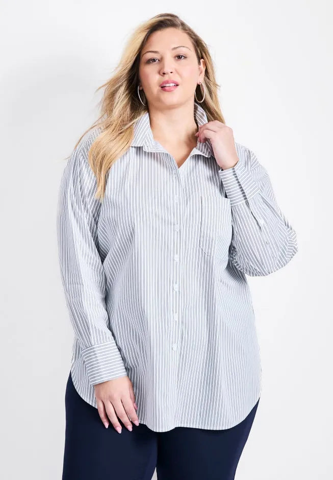 Karolina Stripe Poplin Shirt