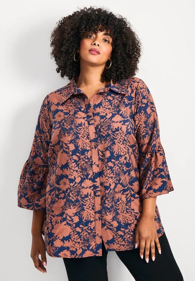 Marianne Ruffle Hem Shirt