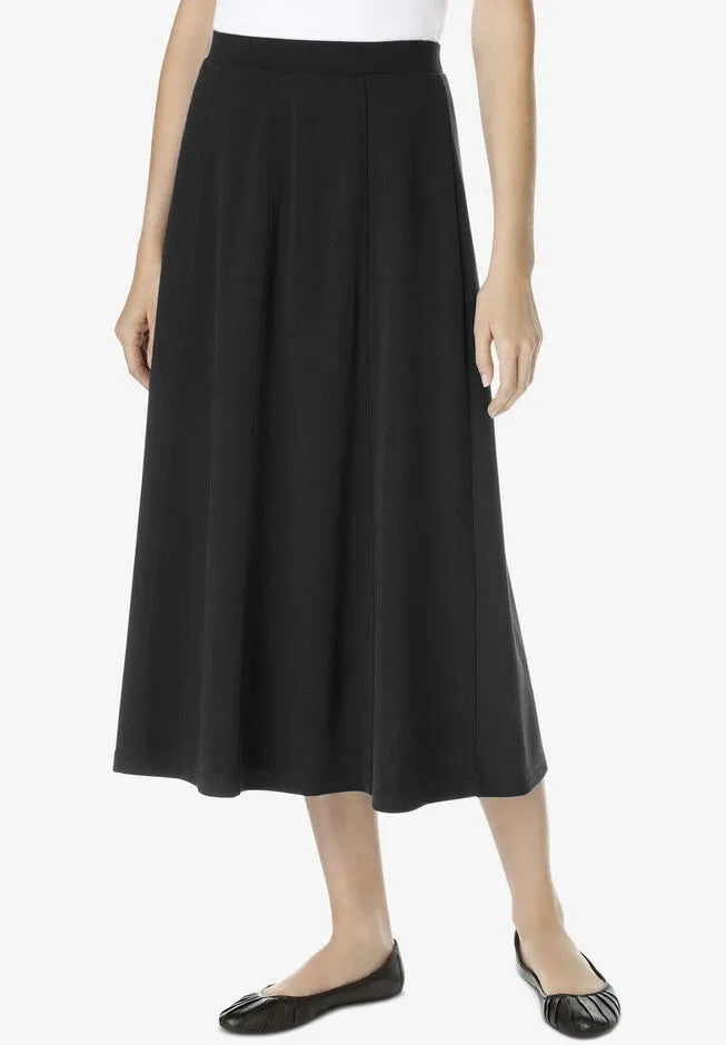 Ponte Knit A-Line Skirt