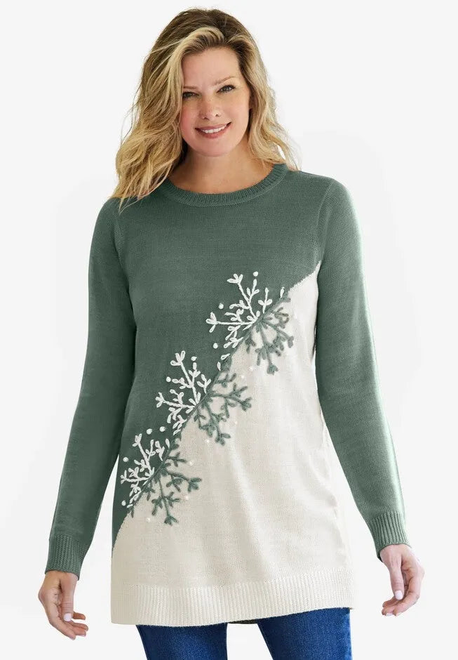 Holiday Snowflake Jacquard Sweater