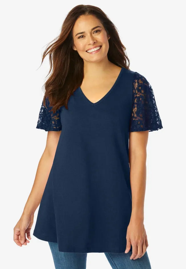 Lace Sleeve Tunic
