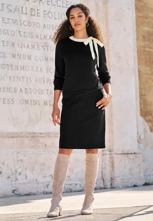 Tie-Neck Sweater