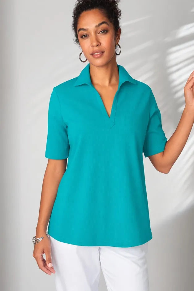Stretch Cotton Polo Tee
