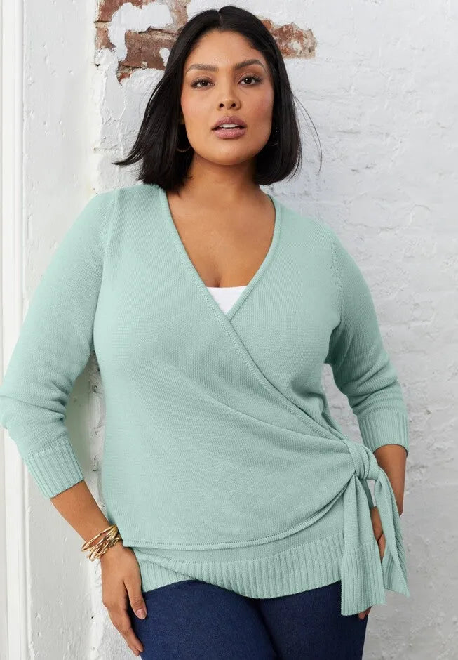 Wrap-Front Cardigan