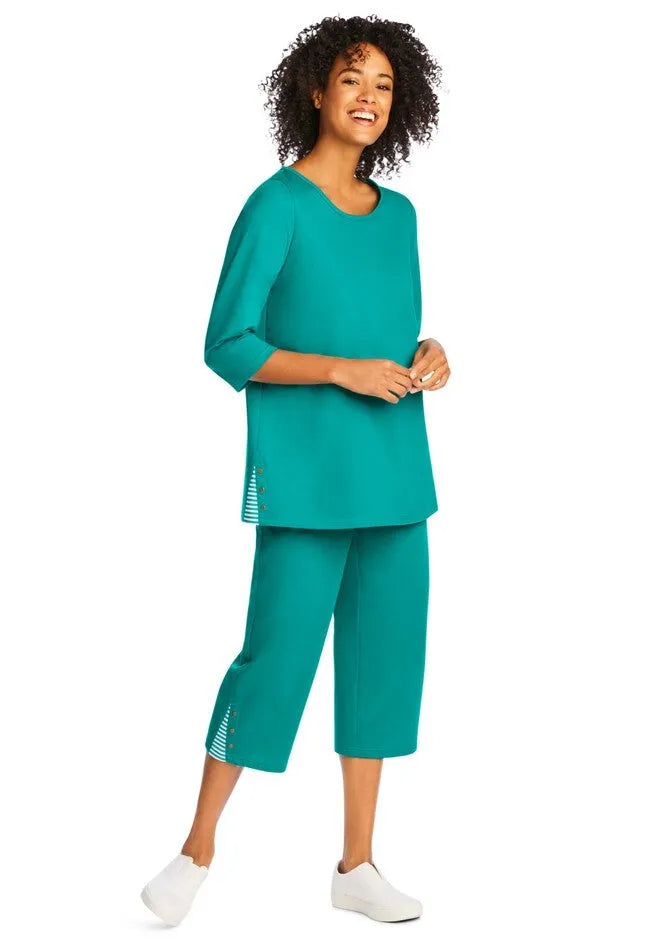 2-Piece Striped French Terry Set