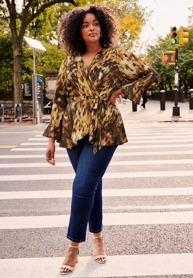 Wrap Peplum Top