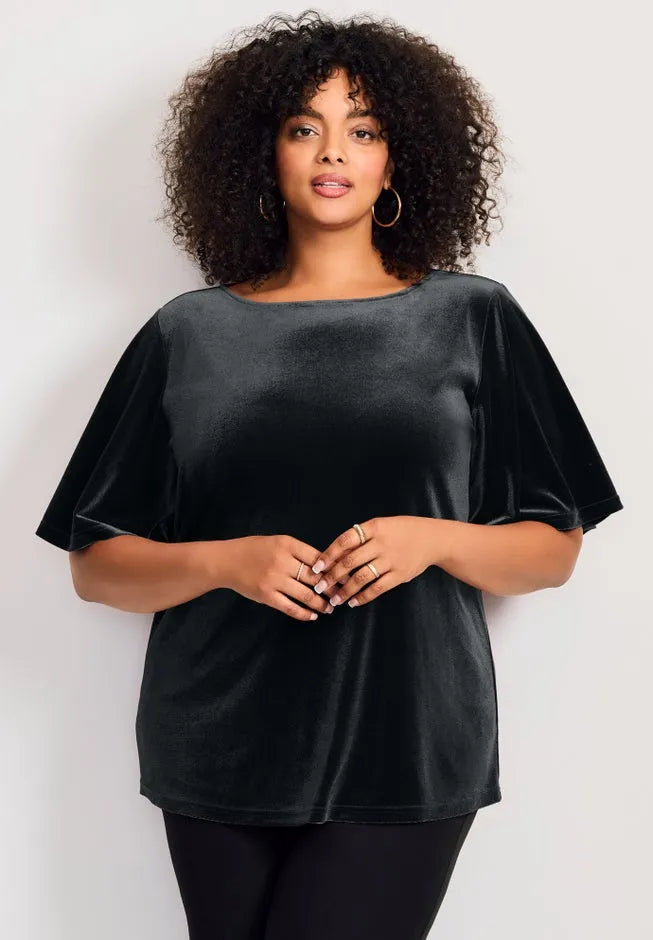 Kimono Velour Sleeve Tee