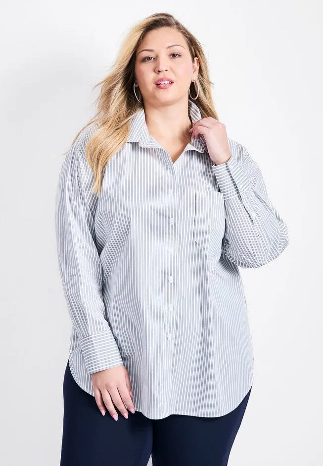 Karolina Stripe Poplin Shirt