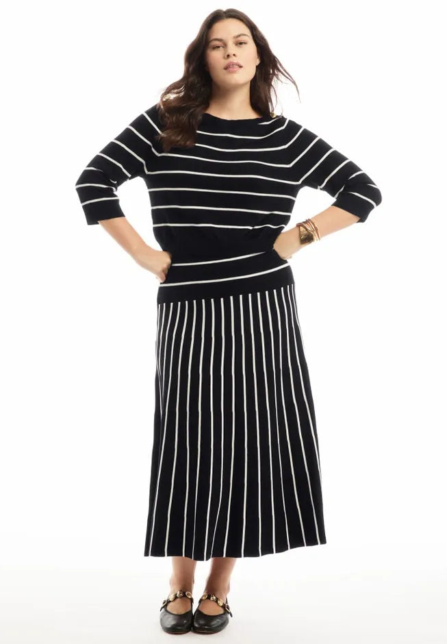 Cropped Boat Neck Sweater